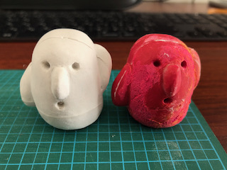 樹脂粘土から模型の原型シリコン型取り