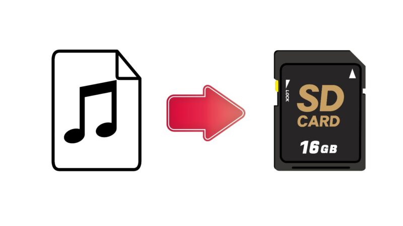 音楽ファイルをSDカードにコピー