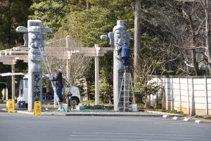 高麗神社高句麗由来トーテンポール