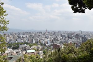 城山公園から桜島鹿児島市内一望