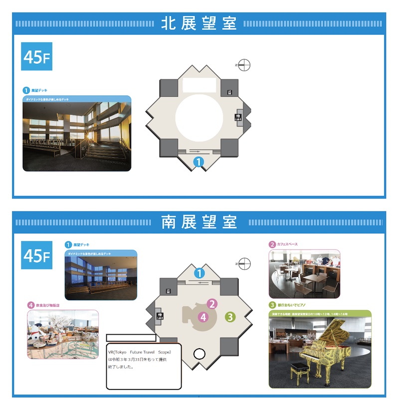 都庁展望室見取り図